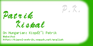 patrik kispal business card